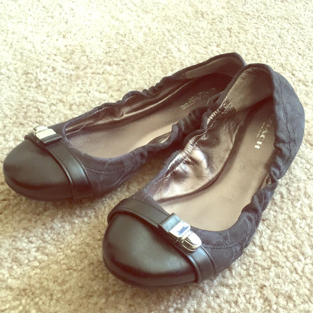 NWOT - COACH ‘Ballerina Slippers’ - Black - Sz 7